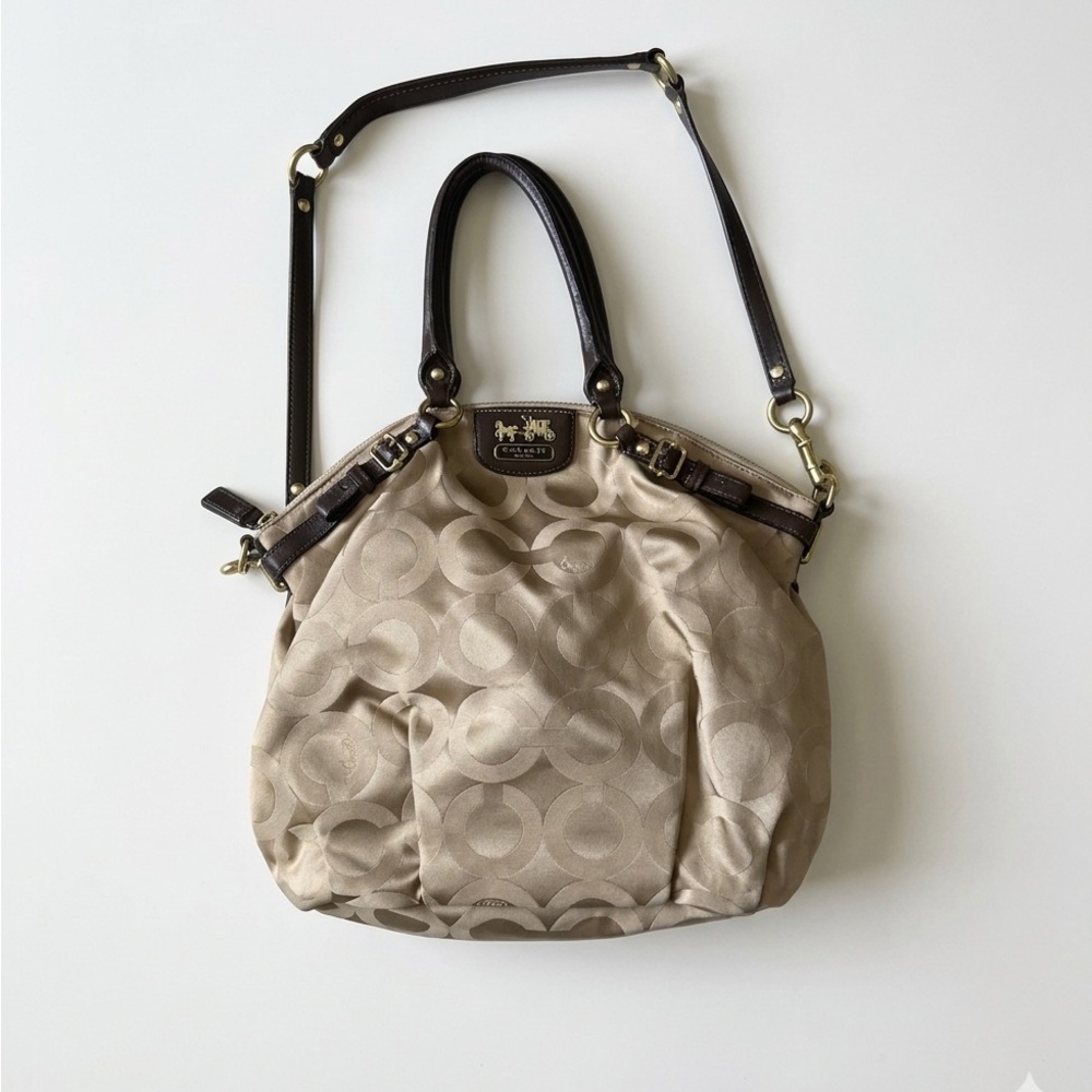 Coach Madison Optical Art Satchel Large LindseyTan Bag